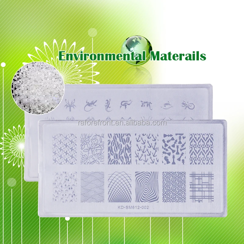 Plastic Nail Art Stamping Plates Geometric Patterns Clear Stamper Manicure Template Nail Tools KD-SM