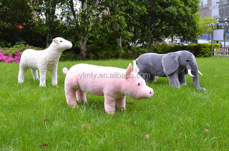 High quality plush cute pig toy seat stool stuffed plush pink big pig chair toy