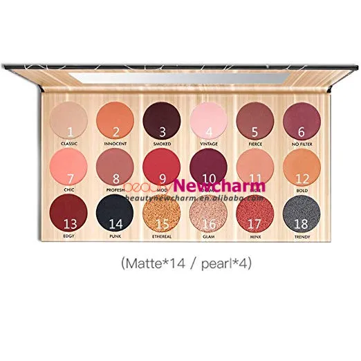 
Wholesale No Brand Cosmetics Makeup 18 Colors Highly Pigmented Custom Eyeshadow Palette 