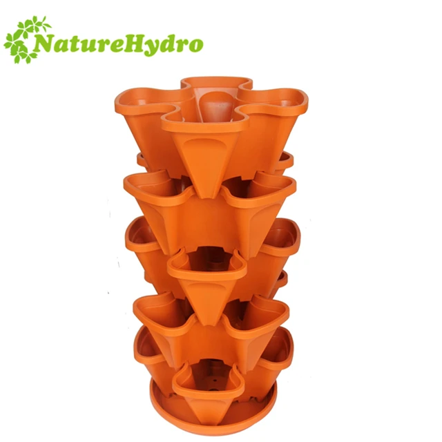 Vertical flower tower hydroponics grow tower planter garden pots