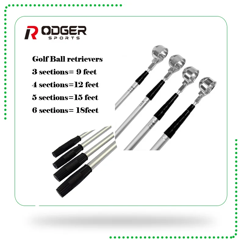 
Hot selling accessories golf retriever pole 18feet ball pickup device 