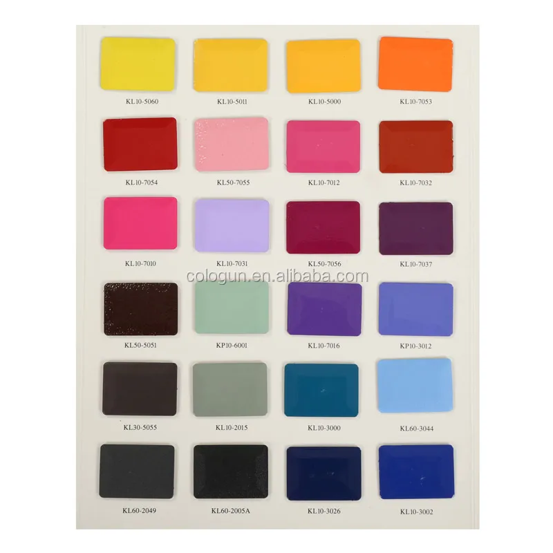 Manual powder coating paint colors for metal surface