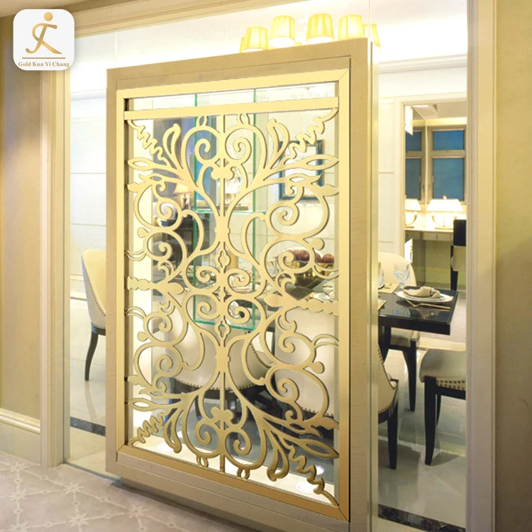 CNC Partition Styles China Manufacturer Stainless Steel Screens Dividers For Indoor Home Gold Screen Room Divider