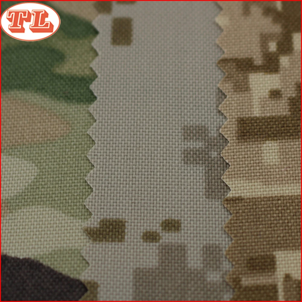 water repellent pu coated 500d nylon camo camouflage printed  cordura fabric