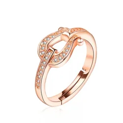 Hot Sales Promotion One Size Fits All Copper Adjustable Rings Simple Love Diamond Ring for Girls