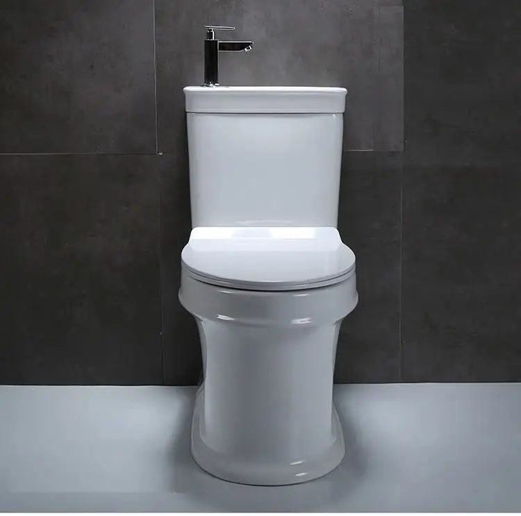 Good Quality Water Saving Model One Piece Toilet with Washing Hand Function