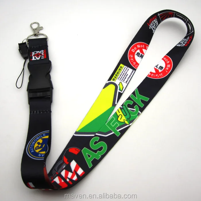 Maven Car Racing Eat sleep race drift JDM as fun car lanyard neck strap rope ID Holder