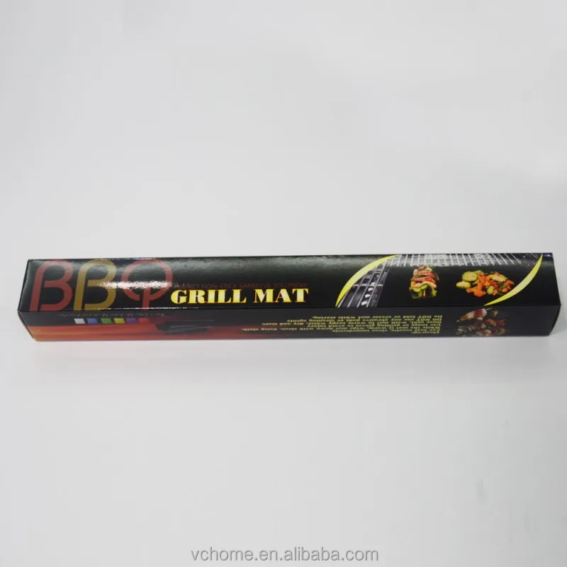 Hot selling  40x33CM BBQ Baking Mat Non-Stick Grill Mat Charcoal & Electric Bake Ptfe Grill Mat