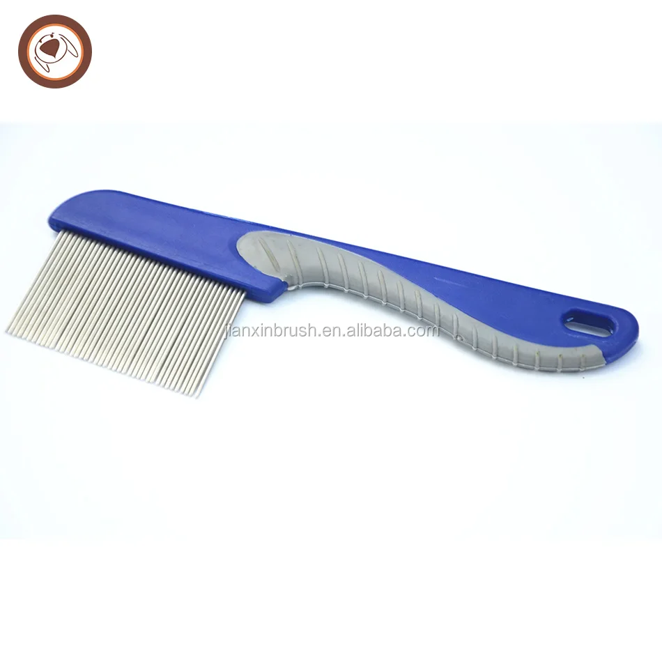 Pet Cat Animal Puppy Poodle Hair Shedding Grooming Comb Stainless Pin Brush Flea Lice Nit Louse Tick Comb