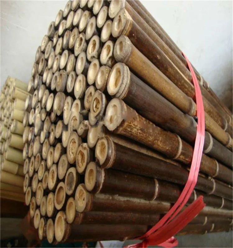WY T-001 natural black bamboo poles for bamboo fences and bamboo panels
