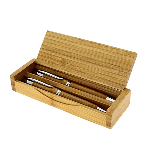  Элегантный дизайн экологически чистые бамбуковые письменные инструменты набор ручек с подарочной коробкой