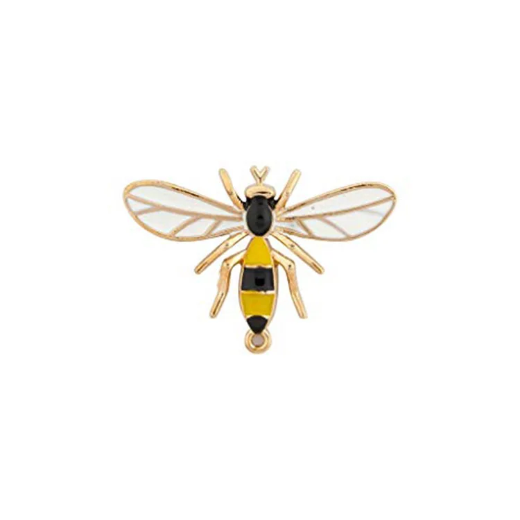 badge safety pin  animal bee shape unisex metal badge safety pin