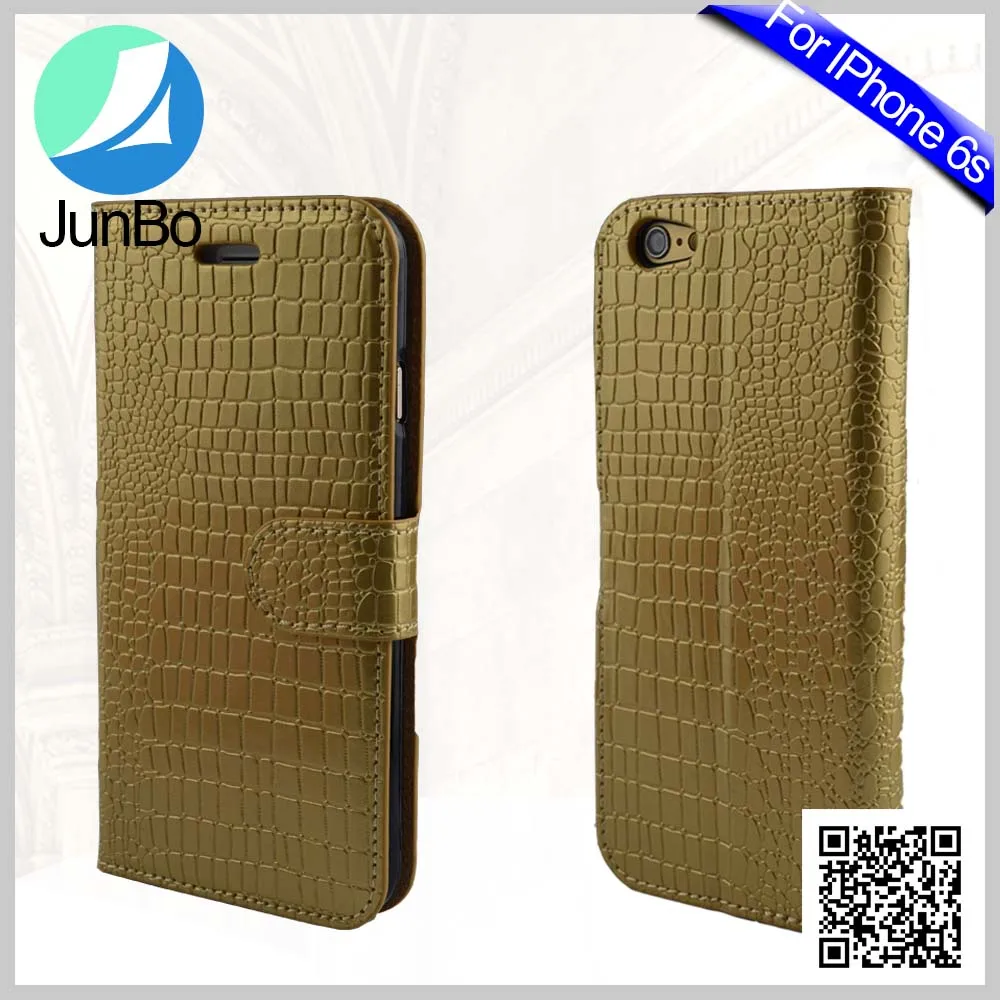 Alibaba Aliexpress Новое прибытие Продукты Кожа PU сотовый телефон чехол для Iphone 6 / 6S, Оптовая Крокодил кожаный чехол