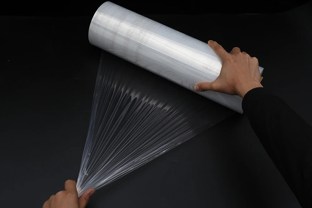 Transparent shrink material swater proof plastic hand roll wrap