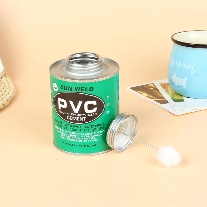quick and strong all purpose iron cans pvc glue for sewer pipe