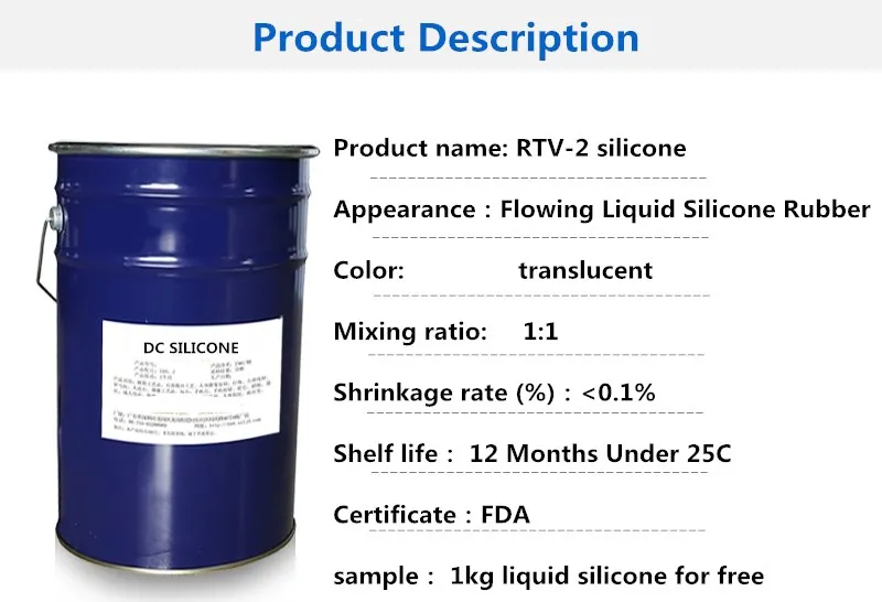 Best selling items platinum cure liquid silicone plaster moulding mold making rtv-2 liquid silicone rubber