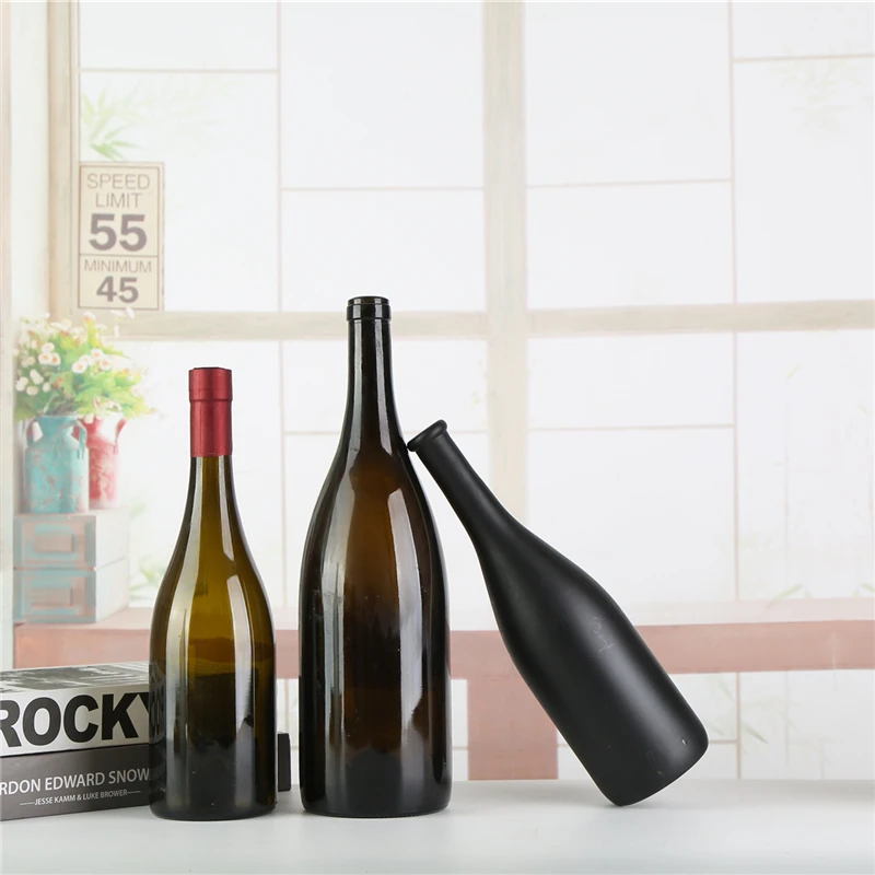 
High quality 5l 5000ml dark green red wine glass bottle with cork wholesale 