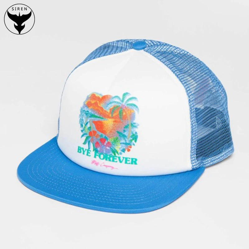 Factory supplier polyester heat transfer foam mesh trucker hat wholesale