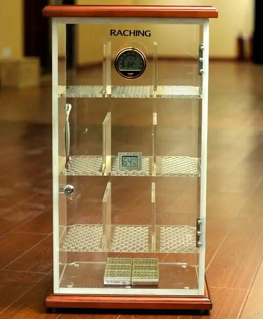
2019 Cigar countertop retail unique display acrylic cabinet humidor factory 