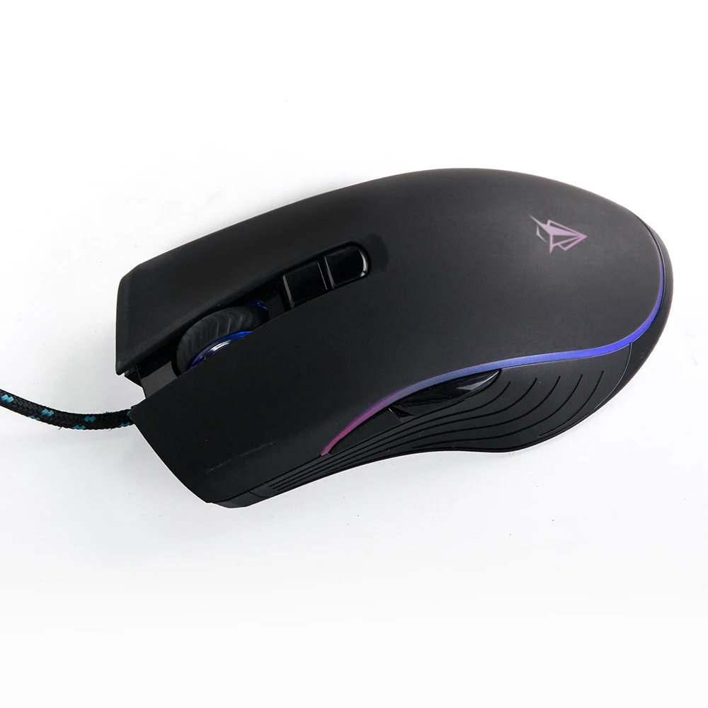 Компьютерная периферическая игровая мышь 7D RGB с регулируемым DPI для геймера