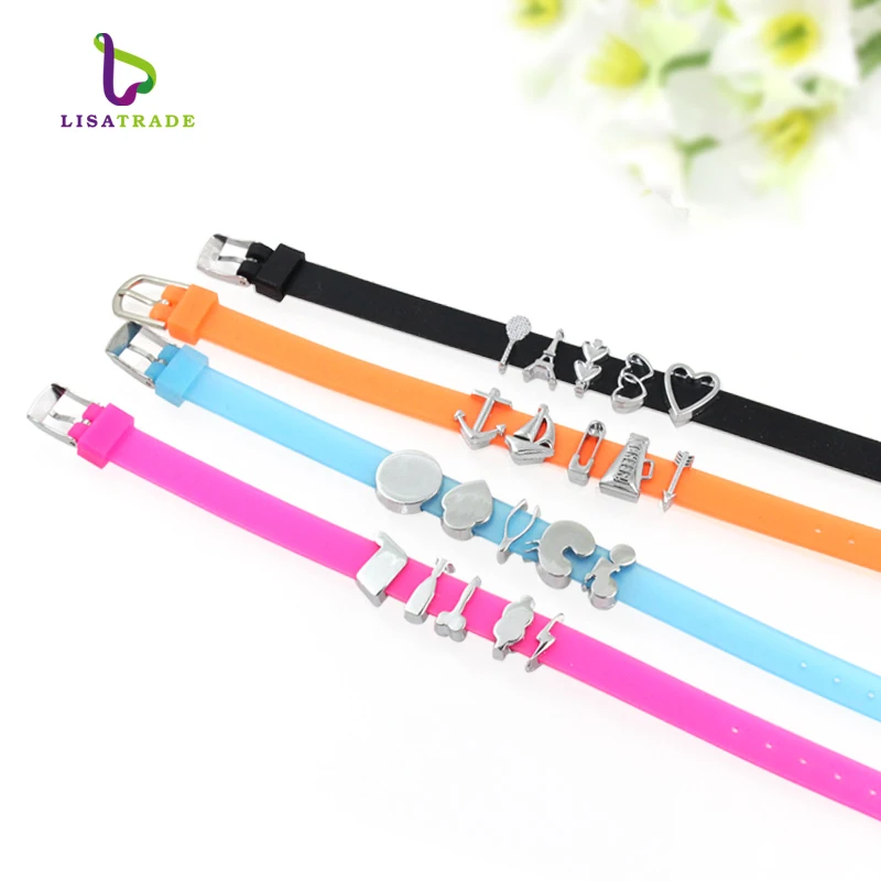 Wholesale Alloy 8mm slider charms For 8mm DIY Charm Jewelry Making