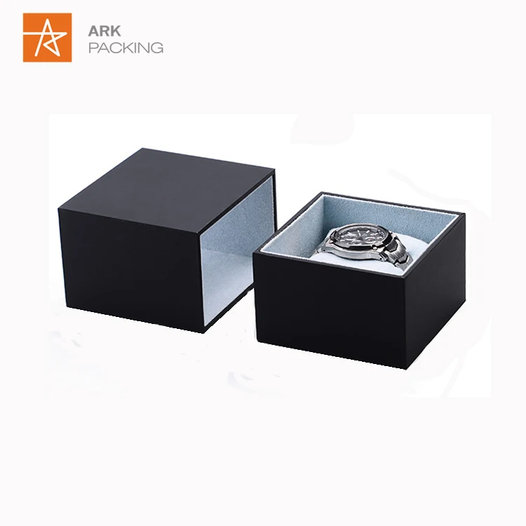 Watch Box Luxury Custom Logo  Custom logo  Packing Black  Watch Box Drawer Packaging With Pillow Tray