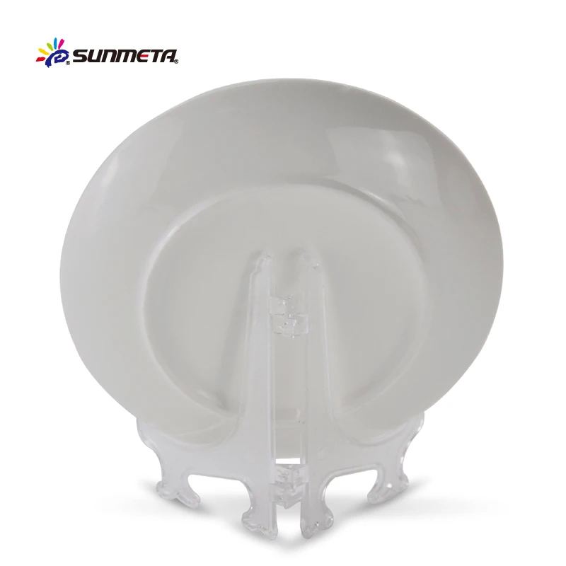 sunmeta cheap ceramic plates sublimation blank ceramic moon plate CP11A