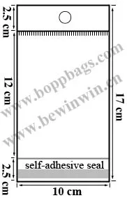 10x17cm 850 pieces /pack Clear Plastic Poly Bags with seal transparent Opp bopp pp polybag sleeve polypropylene packaging bag