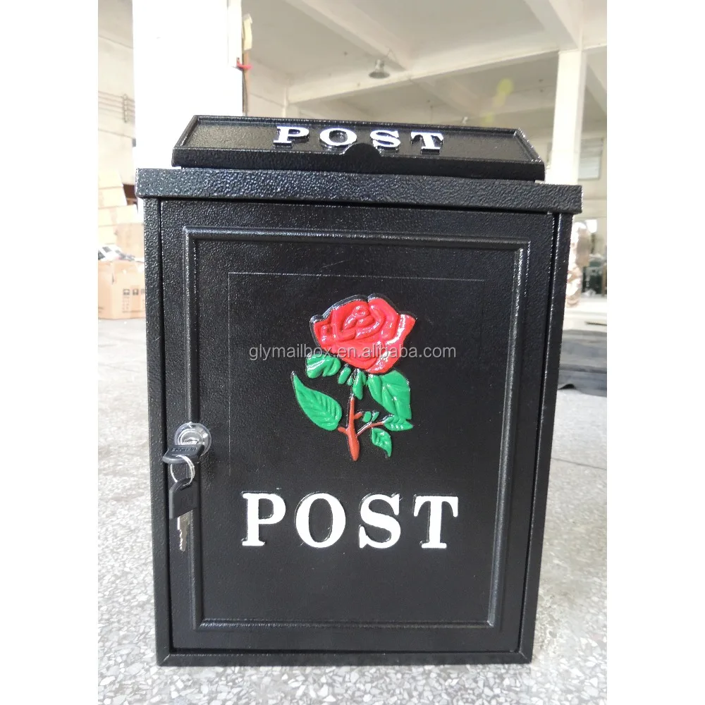 ROSE WALL MOUNTED CAST ALUMINIUM MAILBOX