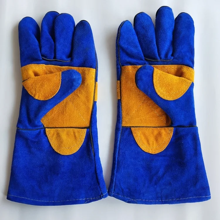 Yulan LC512 Heat Fire Resistant Palm Reinforcements Leather Forge MIG Welding Gloves