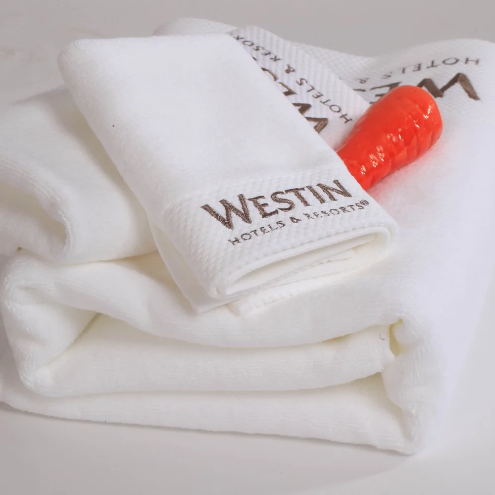 Jiangsu Kamanka Luxury Hotel Bathroom Bath Sheets Terry Towel Embroidered Towel Set