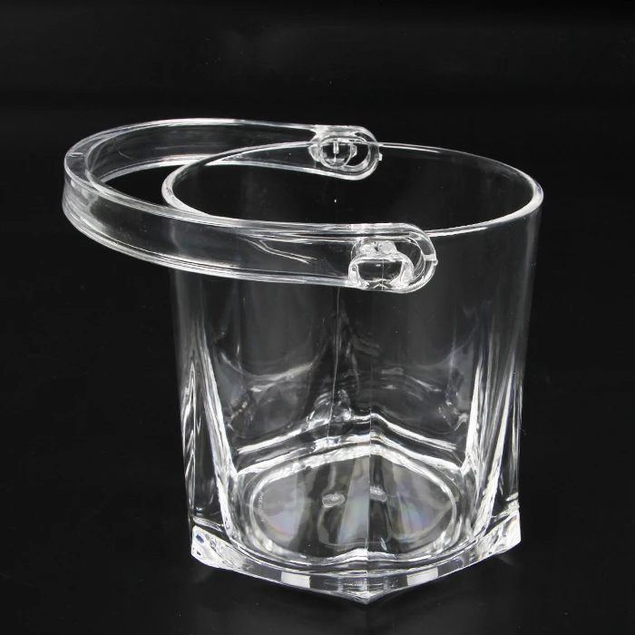 clear plastic ice bucket mini acrylic ice bucket,not easy to break small ice bucket