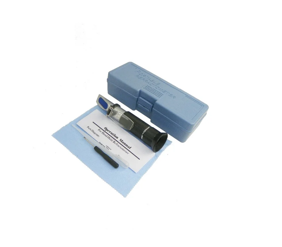 Handheld refractometer Brix 0-28% Wine Fruit sweetness salinity meter alcohol alcoholometer Concentration with high precision