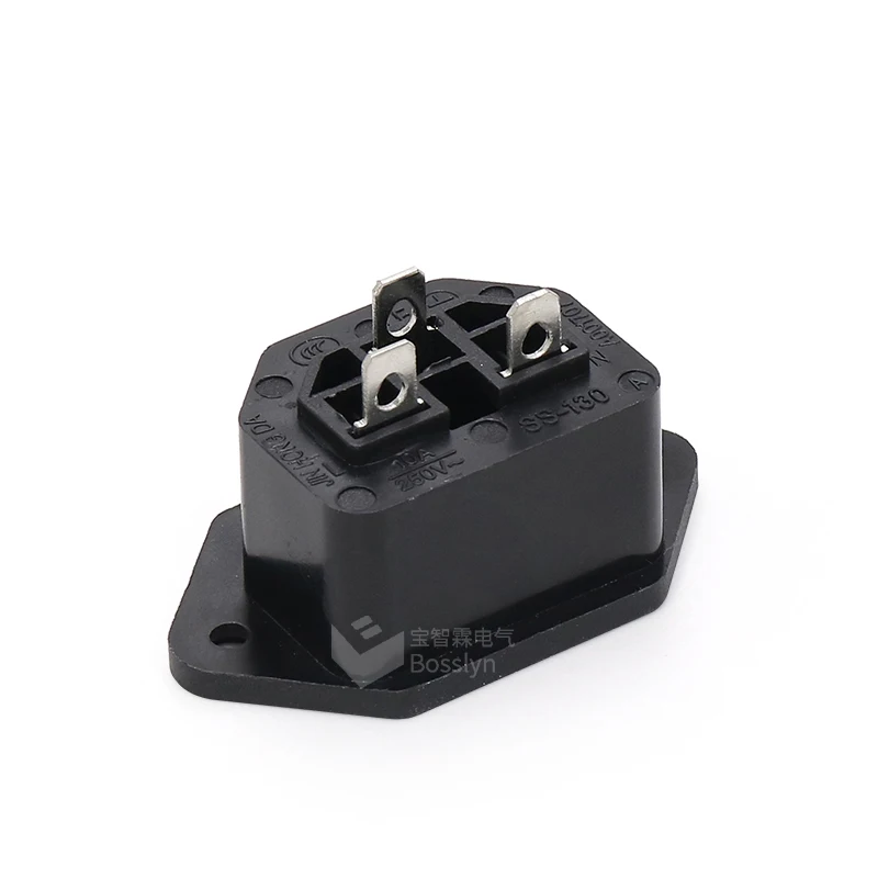 IEC C13 PCB Mount Female Power Jack Socket Connector