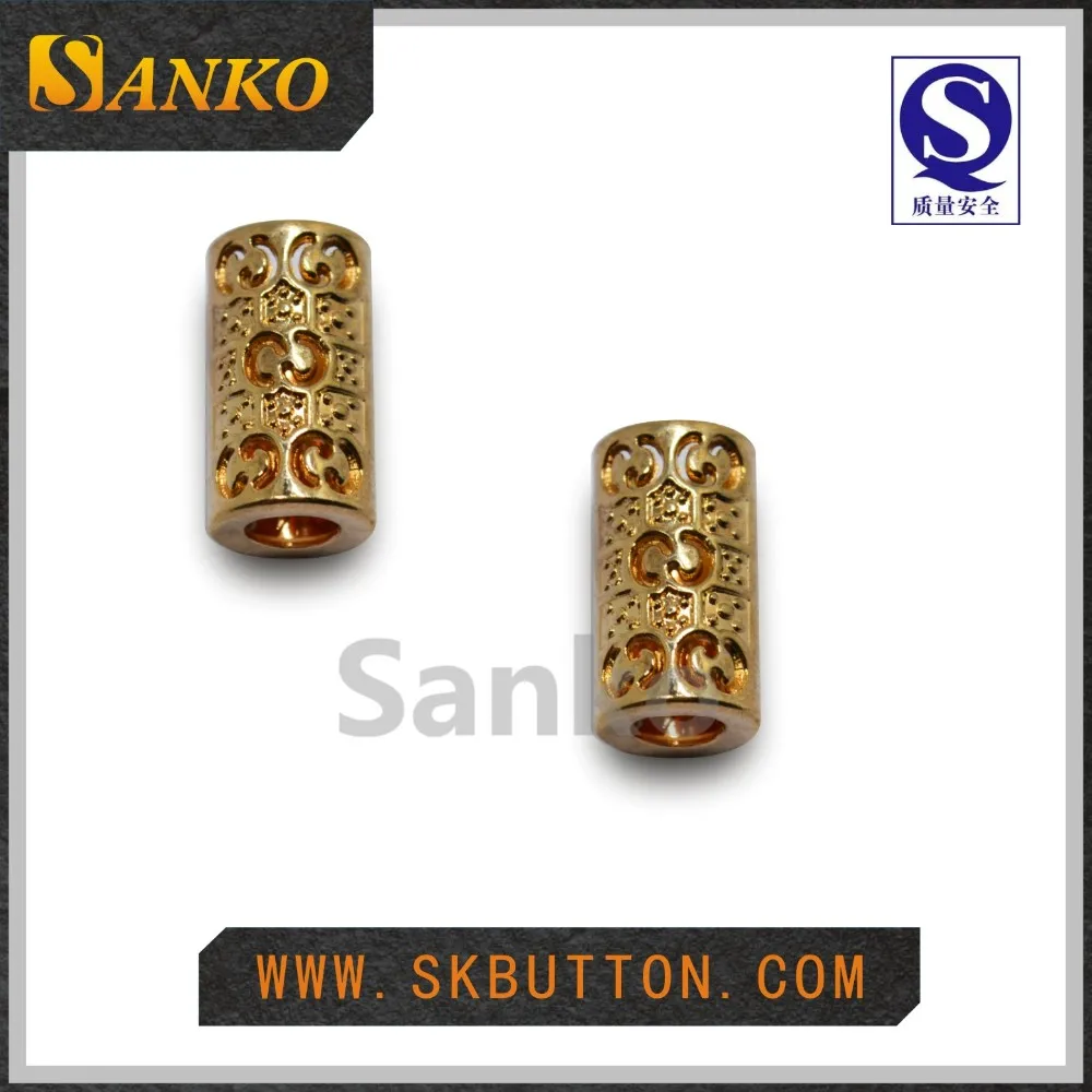 Hot Sale Gold Plating Metal Cord Stoppers factory sale directly