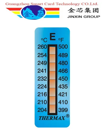 CBH Customized round temperature indicate label/sticker ( color change to green)338