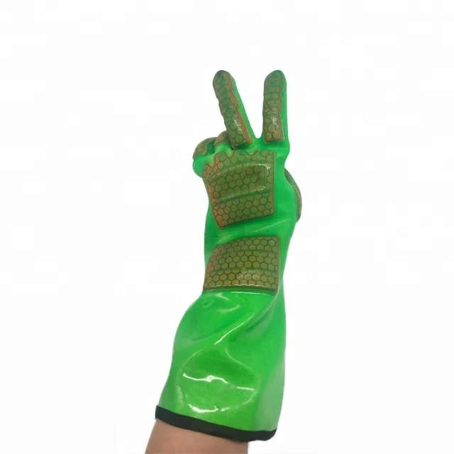 New pvc coated safety gloves impact resistant mining safety gloves cut level 5 safety gloves 100% waterproof