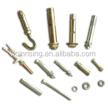 Low carbon steel bolt anchors yellow zinc plated