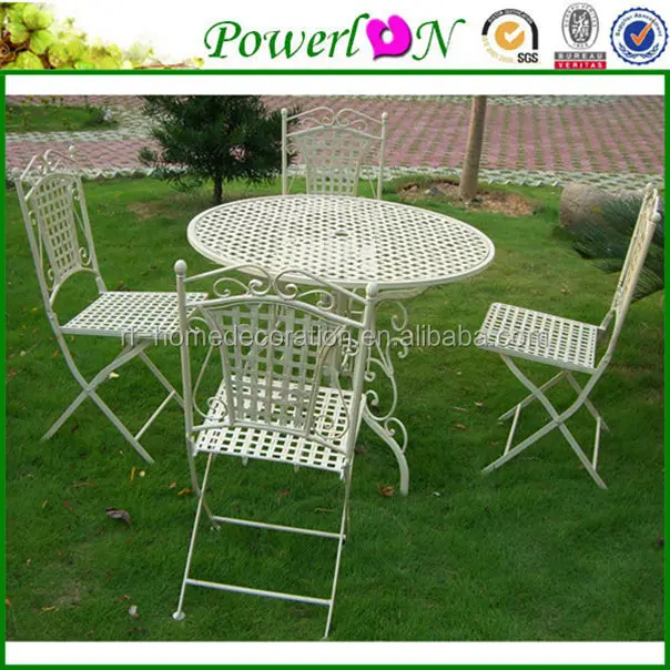 Compretive Price New Design Antique Vintage Durable Metal Framed Garden Chair