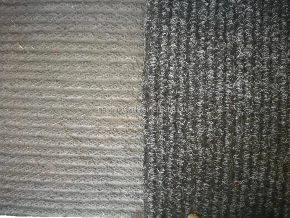 GREY color nonwoven polyester velour car carpet with PVC TPR backing