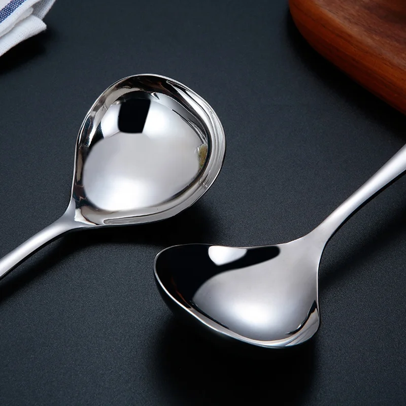 High mirror polish 304 stainless steel serving deep soup spoon