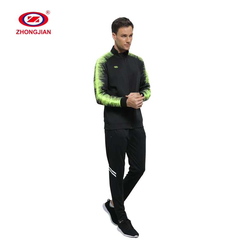 men football referee coat sublimation foot ball zipper pullover casual soccer jacket