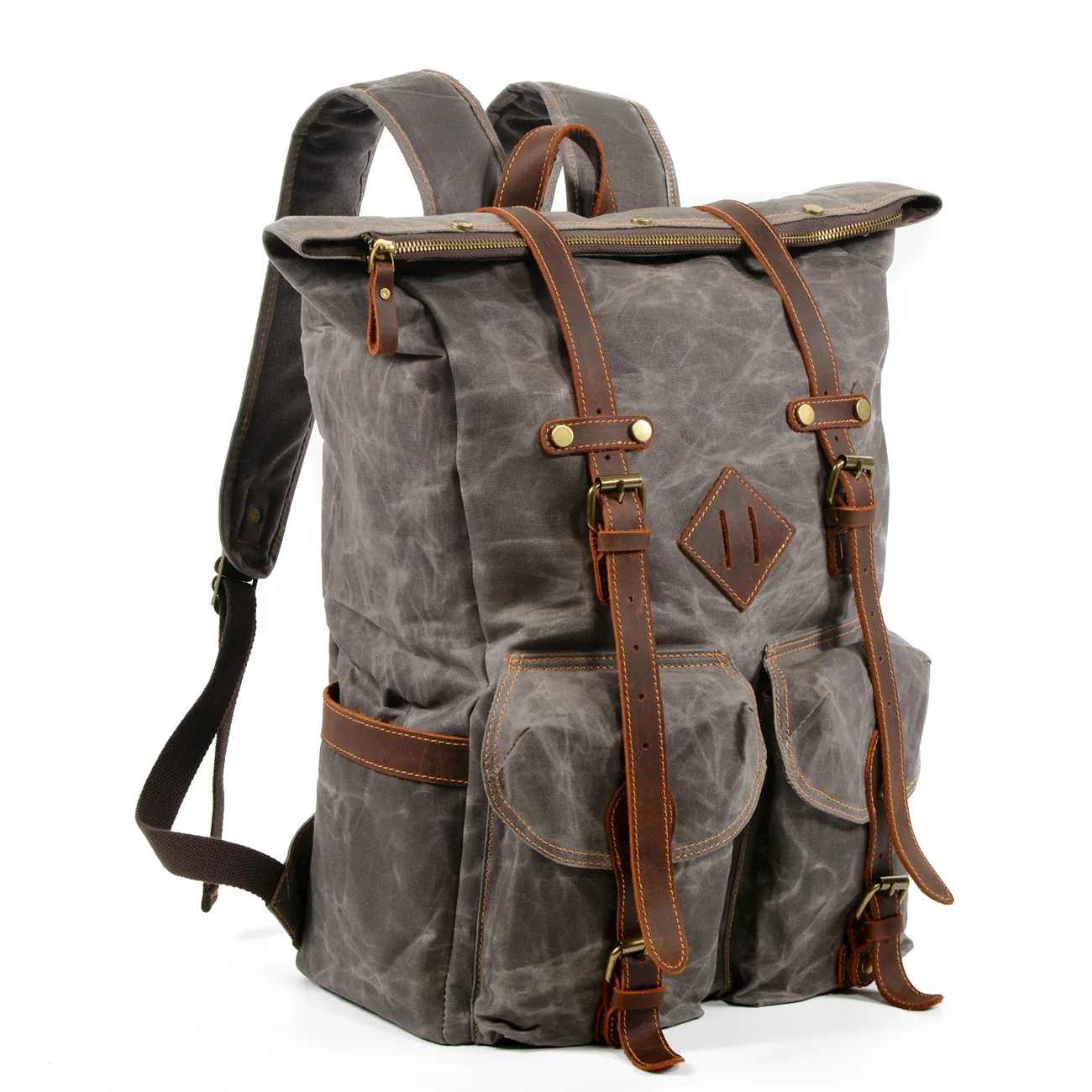 Vintage Backpack Canvas Rucksack Travel Outdoor Bag