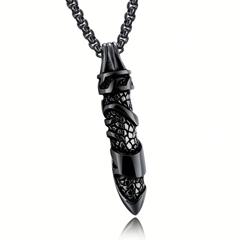 Wholesale Custom Men Stainless Steel Skull Penis Pendant Necklace