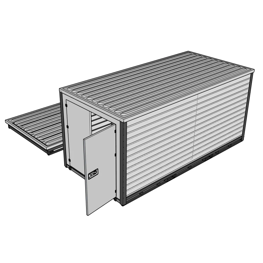 
Removable folding foldable container for transport and store cargo 