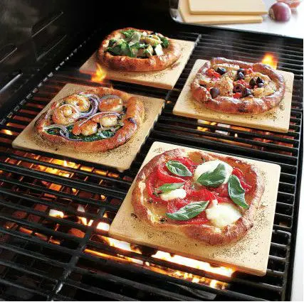 Pizza Stone Rectangular cordierite stone for gas grill