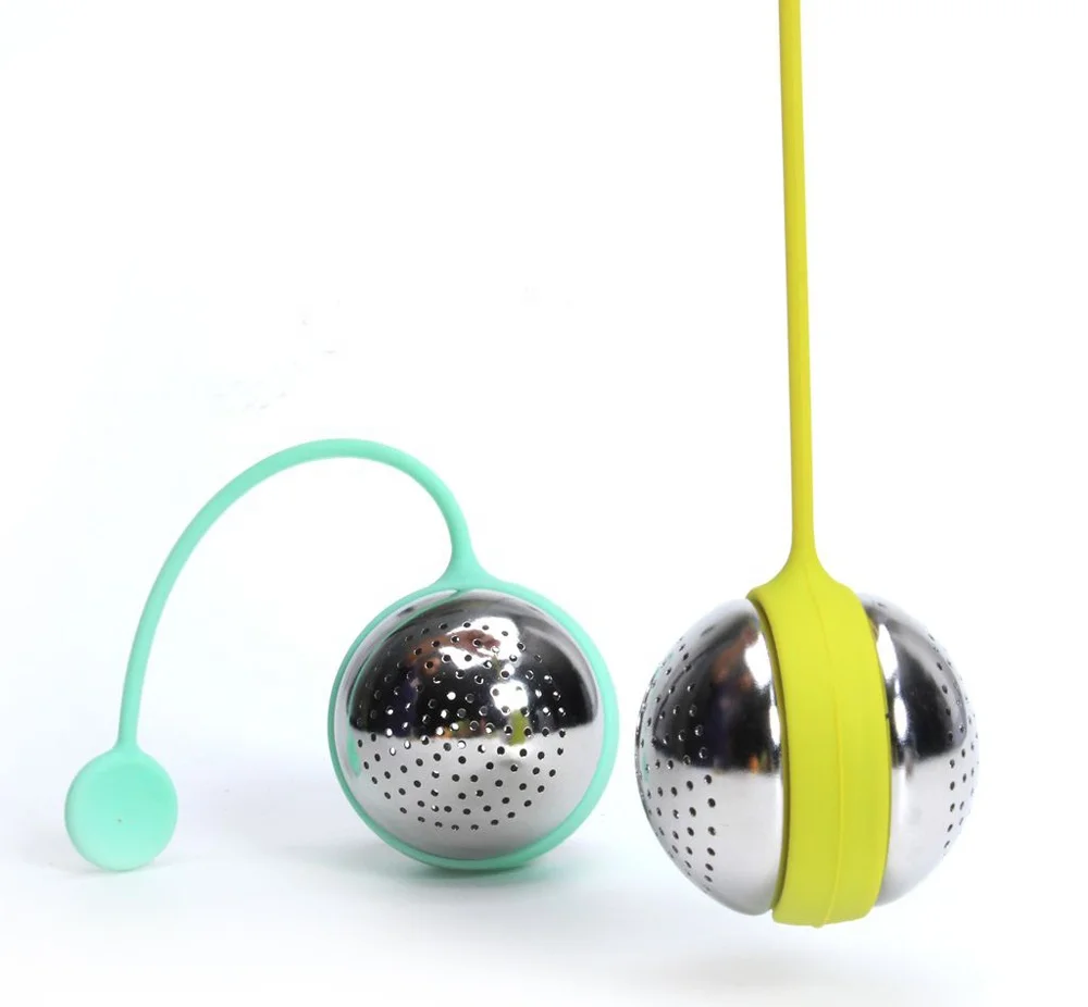 Hot Sale 304 Stainless Steel and Silicone Loose Leaf Tea Ball Infuser