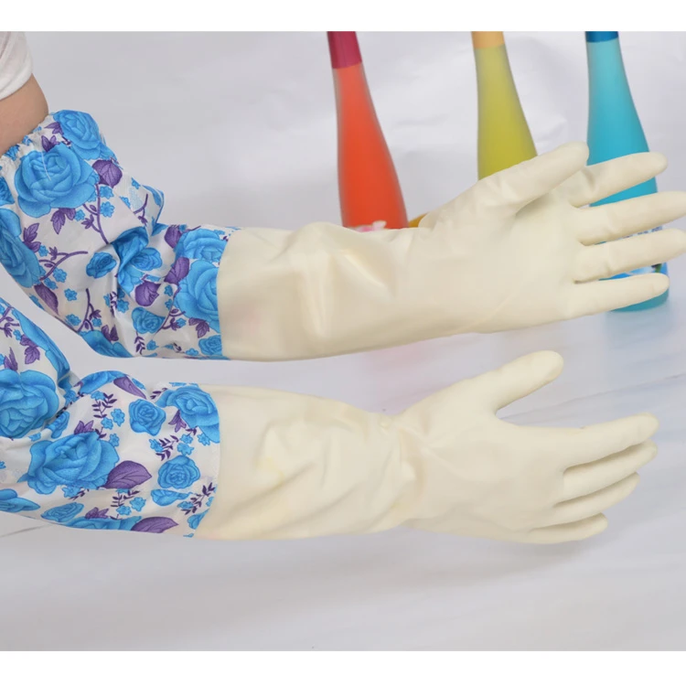 
Modern style latex gloves non sterile p100f154 rubber glove carrier chains long household gloves 