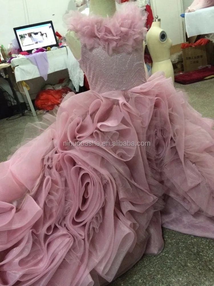 NW1145 Generous Wedding Party Formal Flower Girl Dresses Baby Pageant Gown Custom