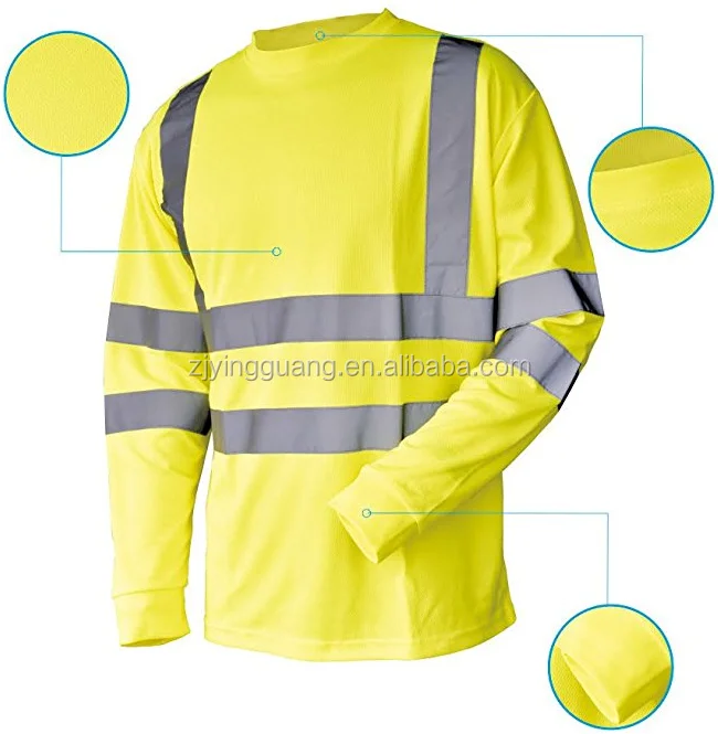 
Safety workwear short sleeve t shirt with pocket and ANSI 